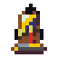 Pixel art amber reading lamp