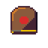 Pixel art reward vault with a red seal